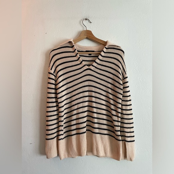 ☀️50% Off! Summer Sale☀️ J.CREW Loose Knit Striped Cotton Polo Sweater - Picture 5 of 7